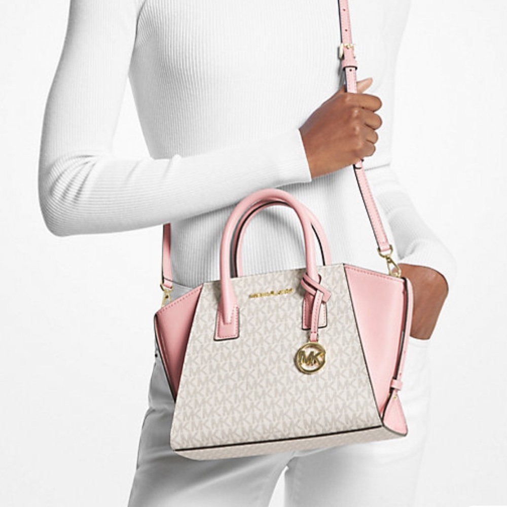 MICHAEL KORS
Avril Small Logo Top-Zip Satchel Powder Blush Multi signature color - Picture 2 of 16